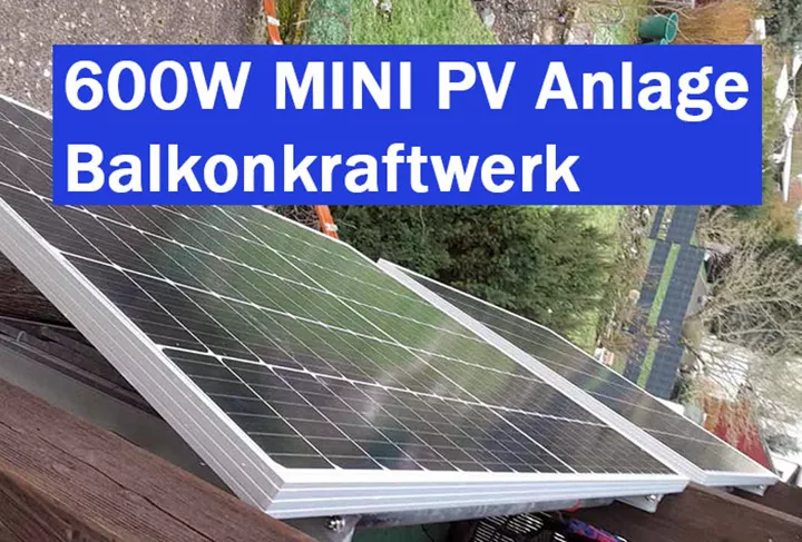 Mit 600W MINI-PV-Anlage oder Balkonkraftwerk spart man Geld und reduziert CO2
